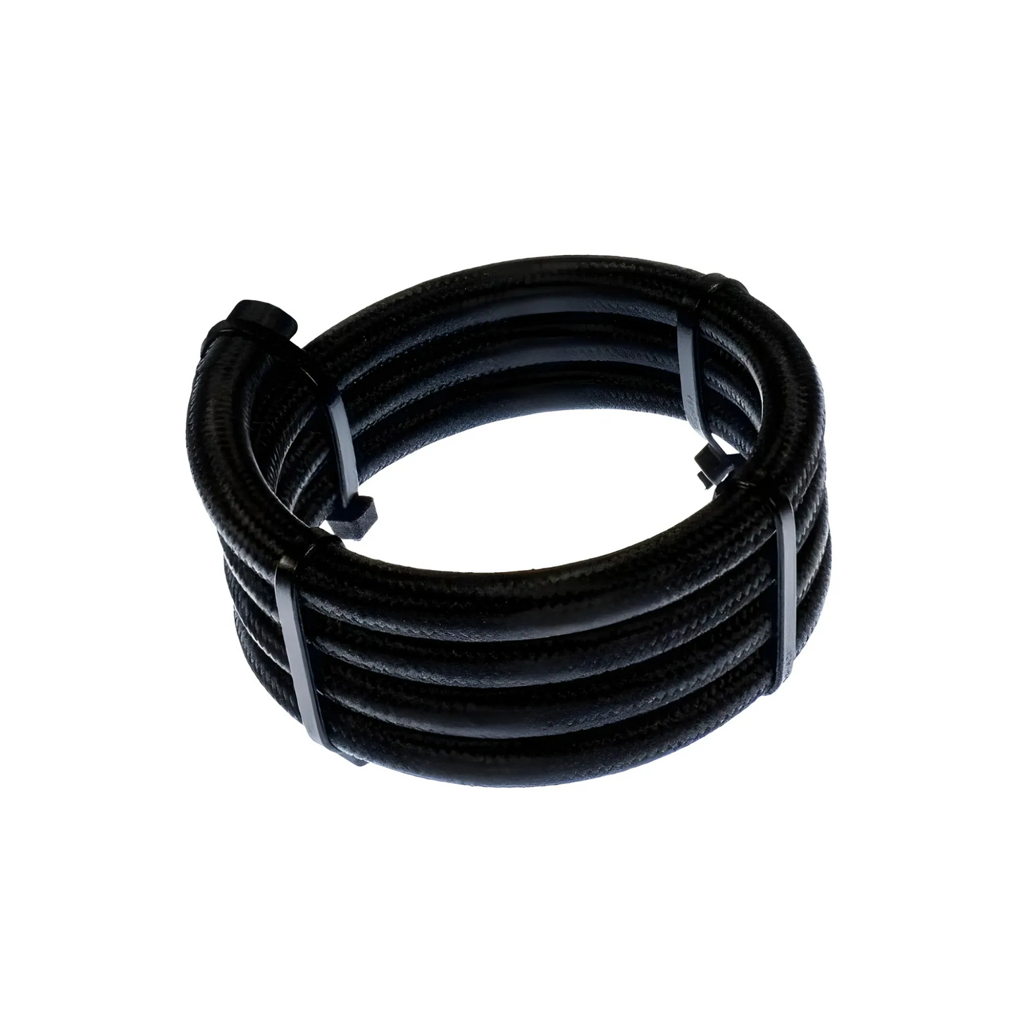Flo Supply 6AN Black Nylon Covered Stainless Steel Braided Hose - PTFE Liner