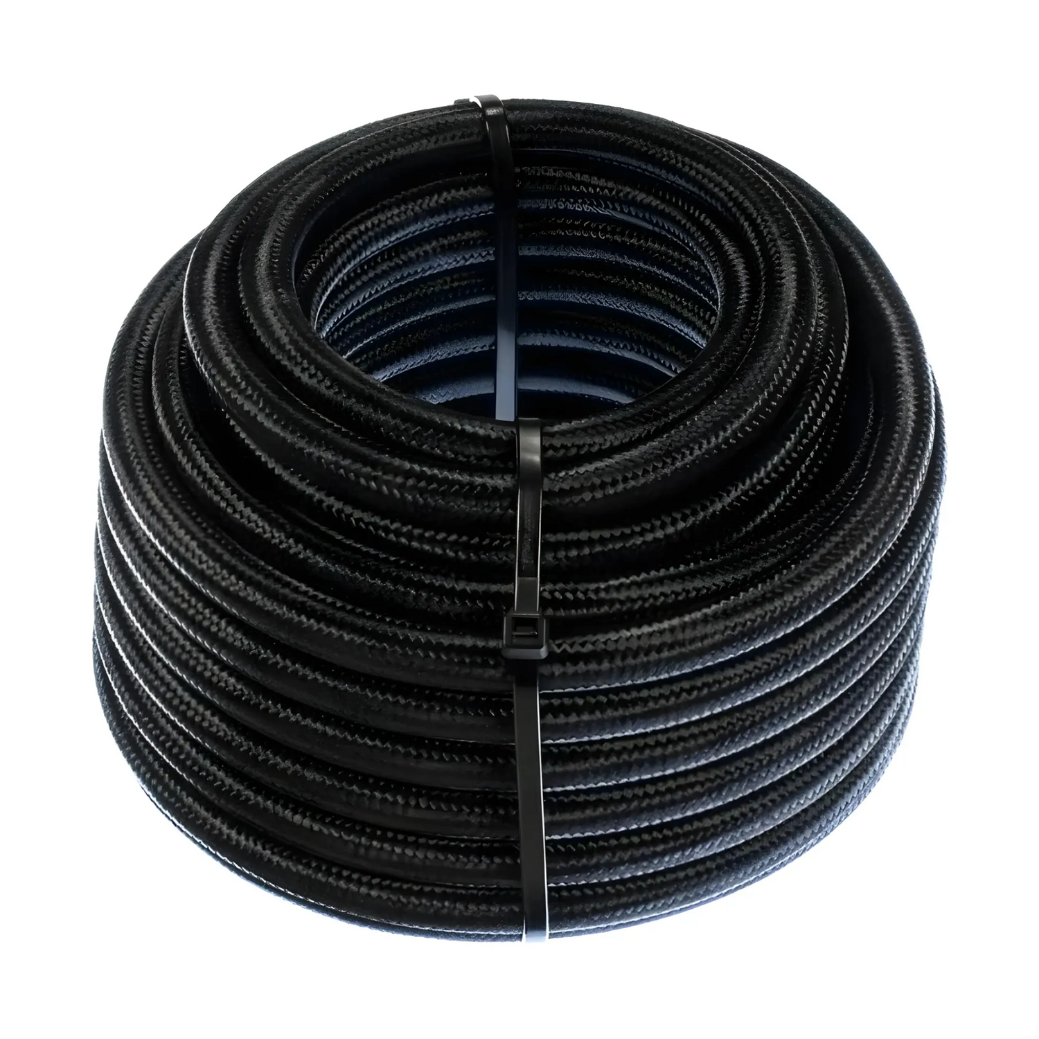 60-58206-BLK-08 FLO Supply 8AN Black Nylon Covered Stainless Steel Braided Hose - PTFE Liner