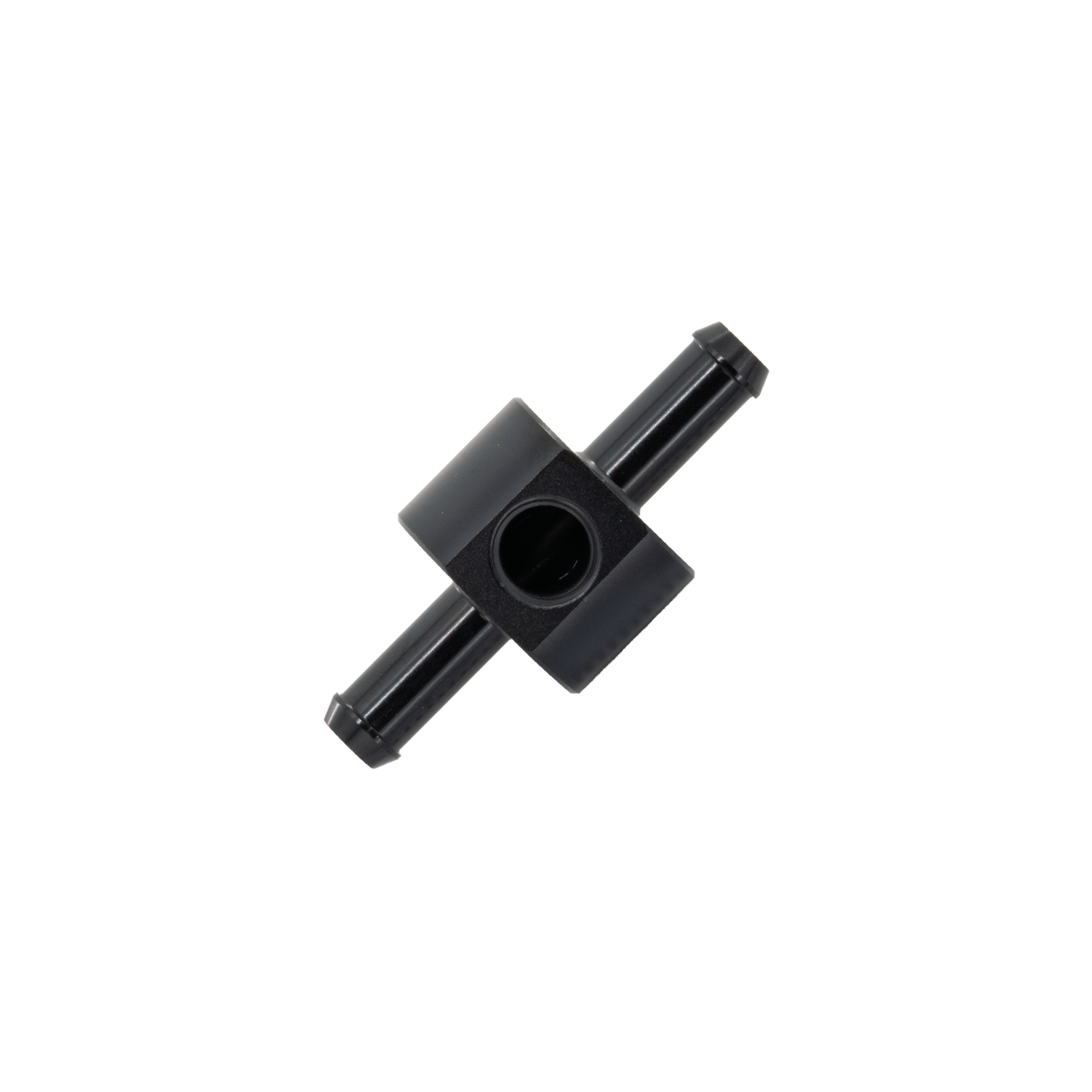 Inline 3/8" Hose Barb Adapter with 1/8" NPT Side Port