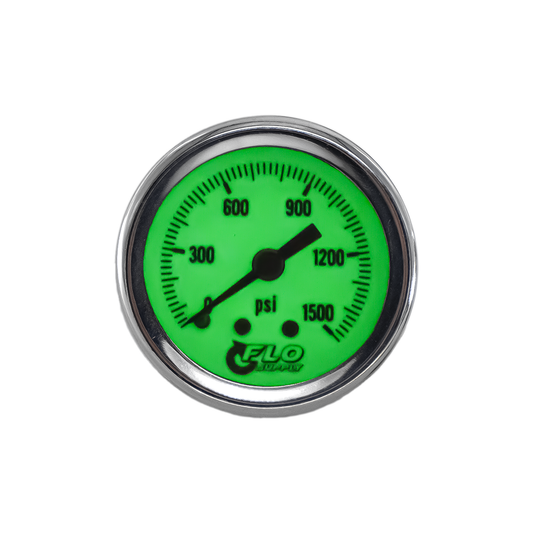 Luminescent CO2 Pressure Gauge - Back Inlet / 0-1500 PSI
