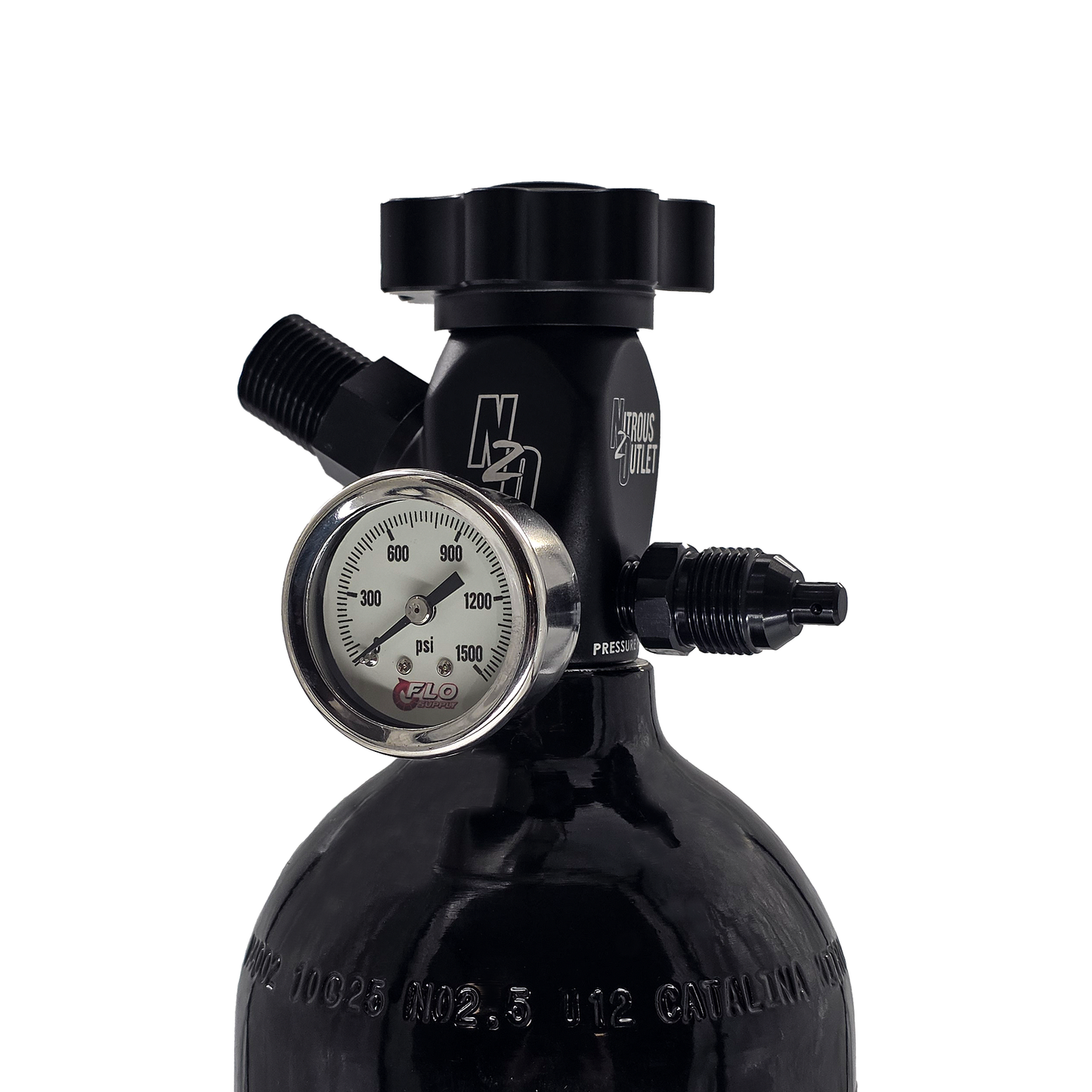 Flo Supply 2.5lb PowerFlow Sport CO2 Bottle - Billet .355 ID Valve