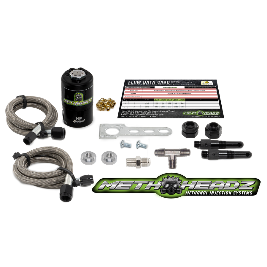 MethHeadz Dual 90 Degree Nozzle Methanol Injection System - Solenoid Forward