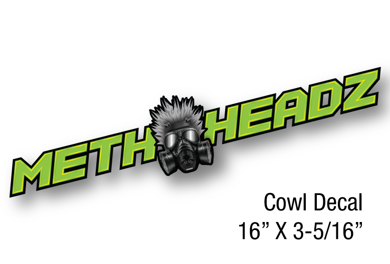 MethHeadz Decal - Die Cut (3.5" x 16")