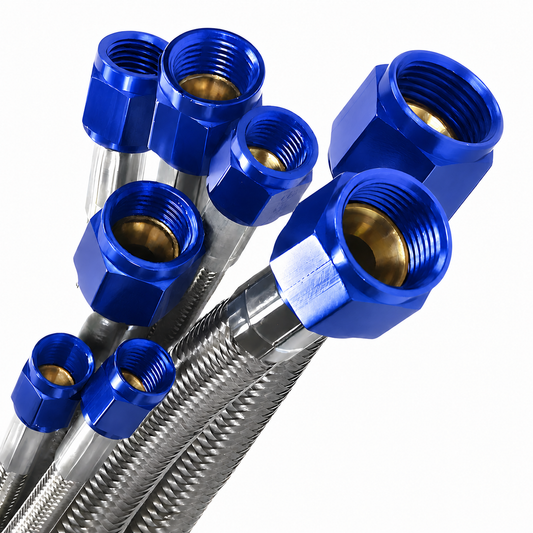 3an Stainless Steel Braided Hose (Blue Fitting)