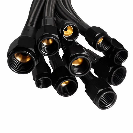 Race Stainless Steel Braided Hose (Black Fitting)