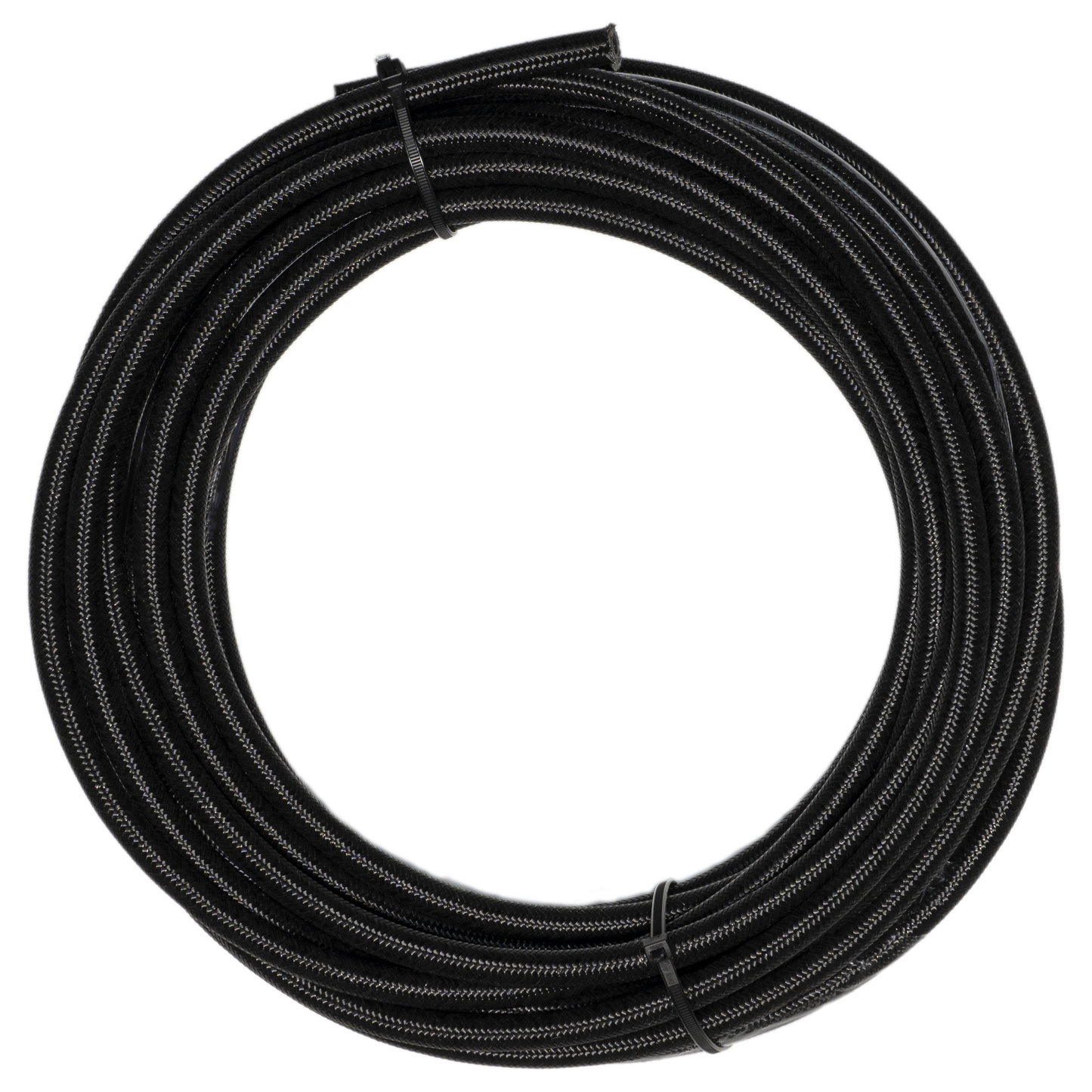 Black Stainless Steel Braided Hose - Synthetic Rubber Liner - Per Foot