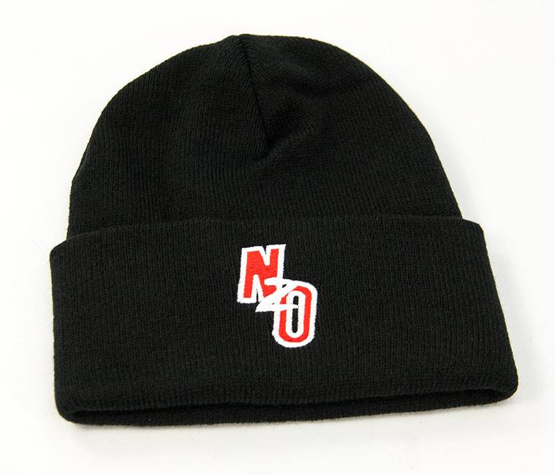Black Beanie with Nitrous Outlet logo (Fold up style)