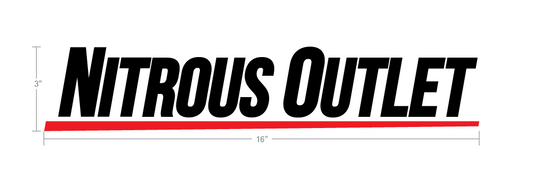 Nitrous Outlet Cowl Black Underline Logo Sticker *Free Shipping*