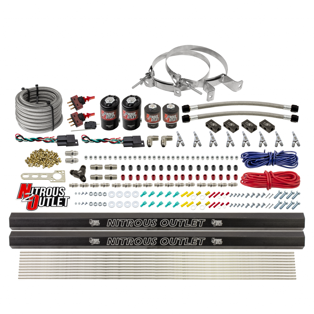 4 Cylinder 4 Solenoid Dual Stage Direct Port System With Distribution Blocks, SBT Nozzle (E85) - 45-55 PSI