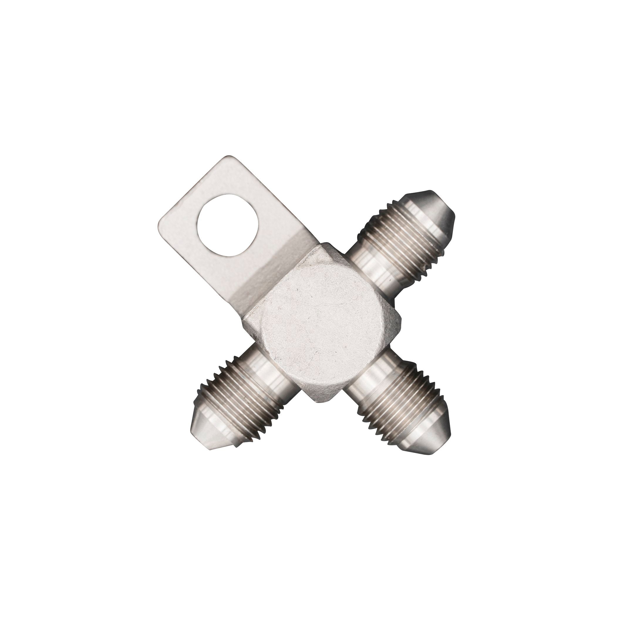 3AN Male Tee Block With Mounting Tab – Nitrous Outlet